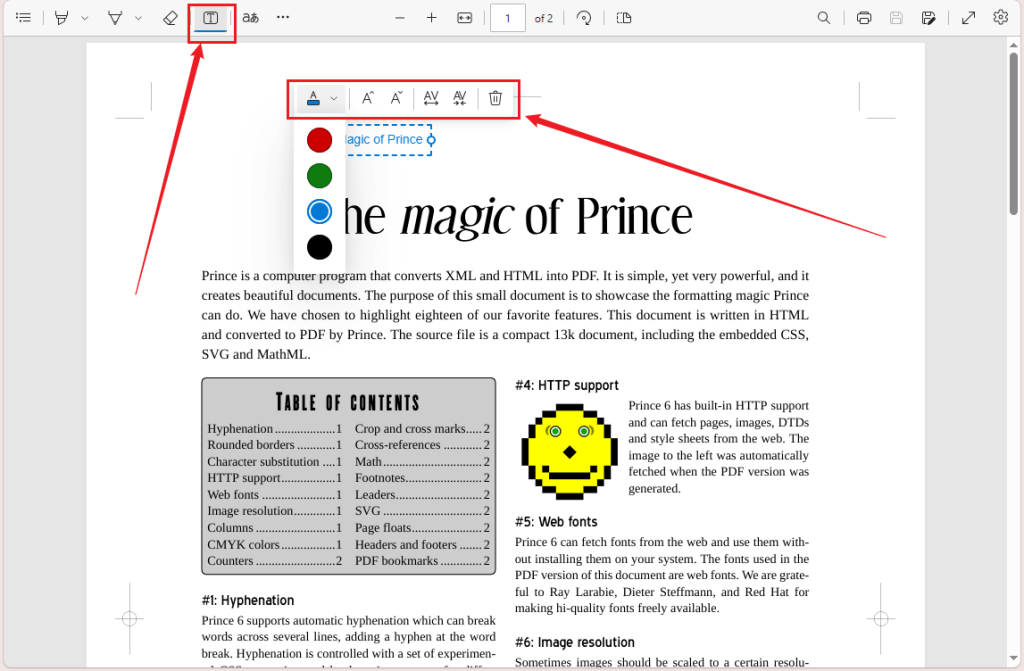 Click Add Text in Edge to add a text box to a PDF in Microsoft Edge