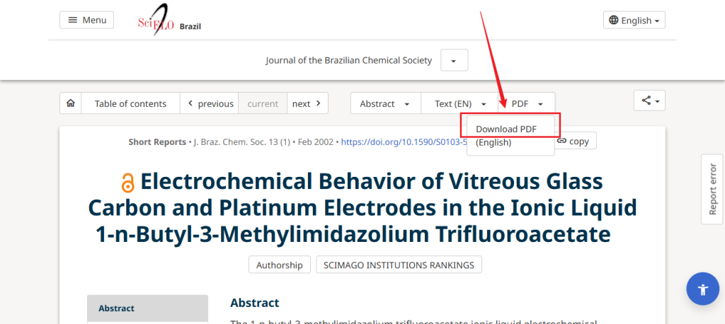 Download a research paper from DOAJ as a PDF