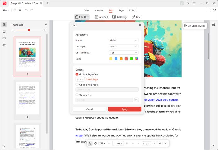 add link to PDF with JOPDF