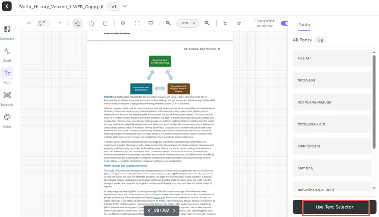 Detect Font in PDF with Artwork Flow 2