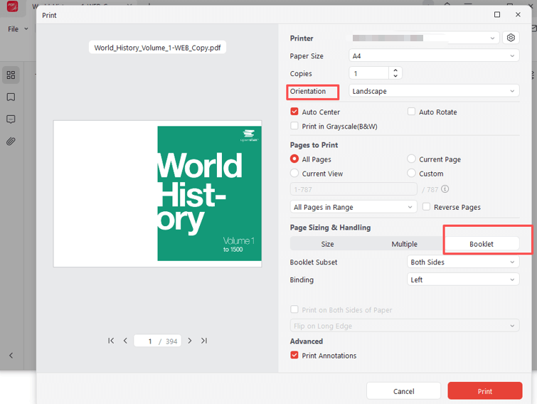 How to Print a PDF as a Booklet with JOPDF 3