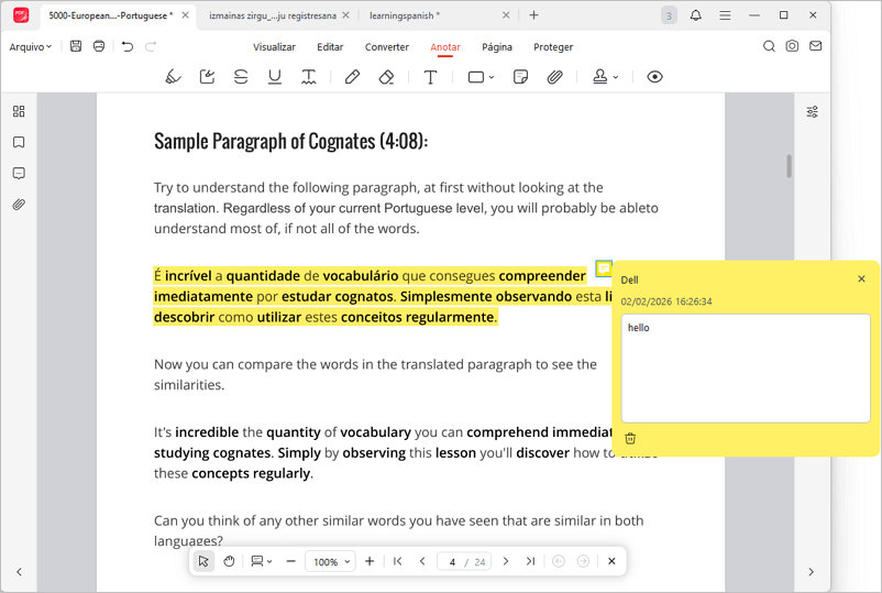 Adicionar nota adesiva no PDF com JOPDF