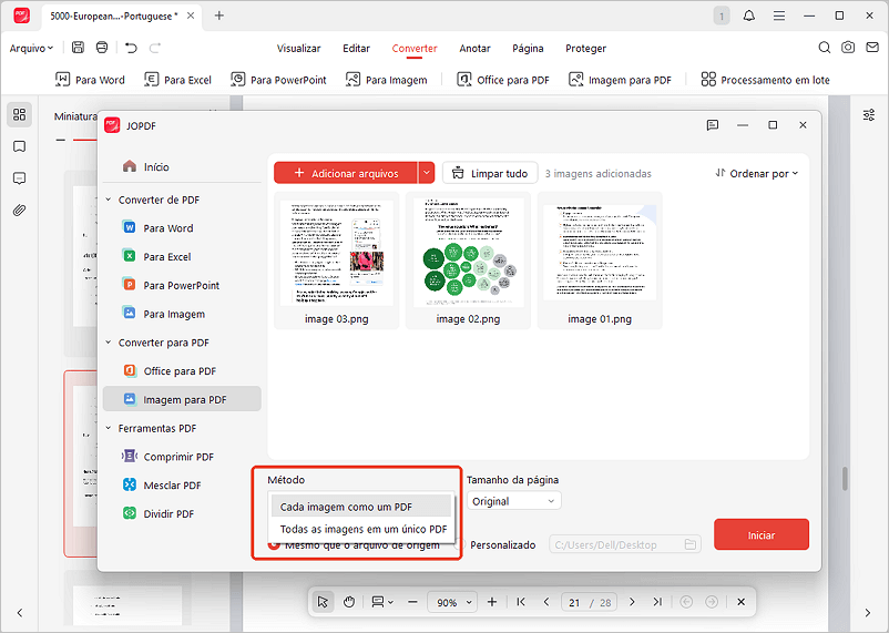 Ajustes de imagem para PDF no JOPDF