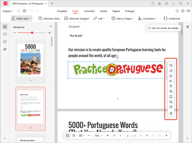 Editar imagem no PDF com JOPDF