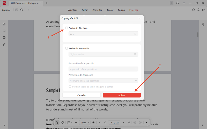 Remover senha de um PDF protegido com JOPDF