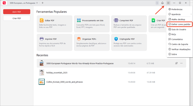 Definir JOPDF como leitor de PDF padrão no Windows