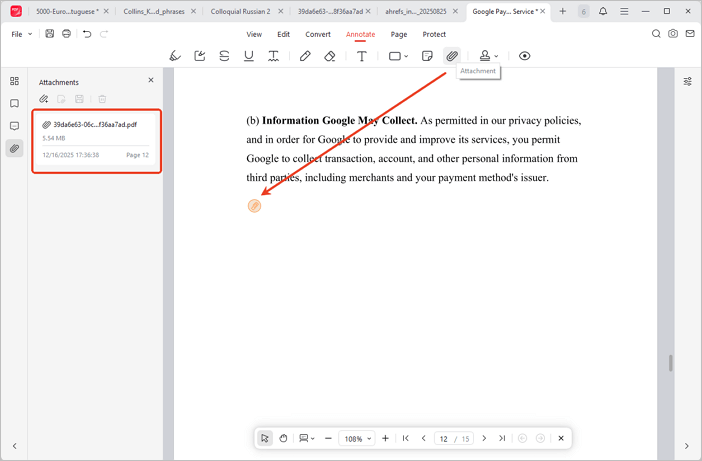 إضافة مرفقات إلى ملف PDF باستخدام JOPDF