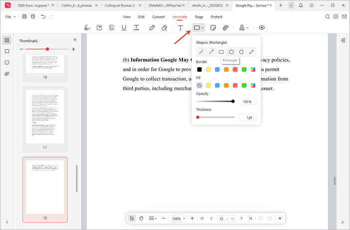 Aggiungi forme al PDF con JOPDF