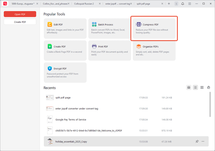 Kompres PDF dengan JOPDF