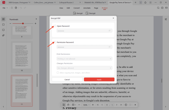 إلغاء قفل ملف PDF باستخدام كلمة المرور