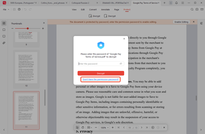 Déverrouiller un PDF sans mot de passe via JOPDF