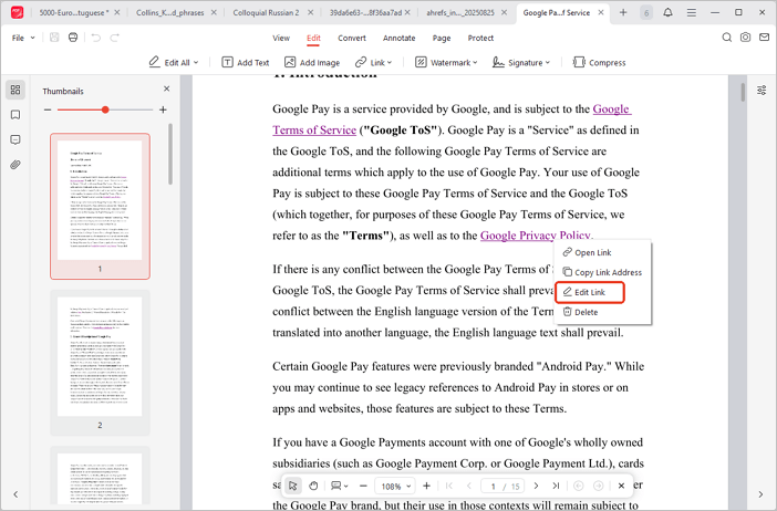 Links in PDF mit JOPDF bearbeiten