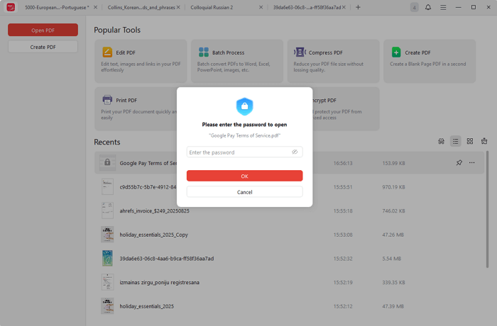 Masukkan kata sandi untuk membuka file PDF