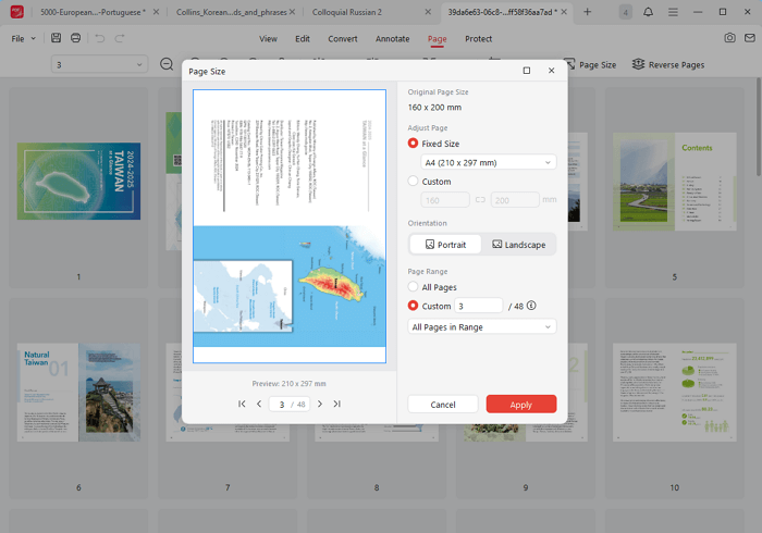 Ridimensiona le pagine del PDF con JOPDF