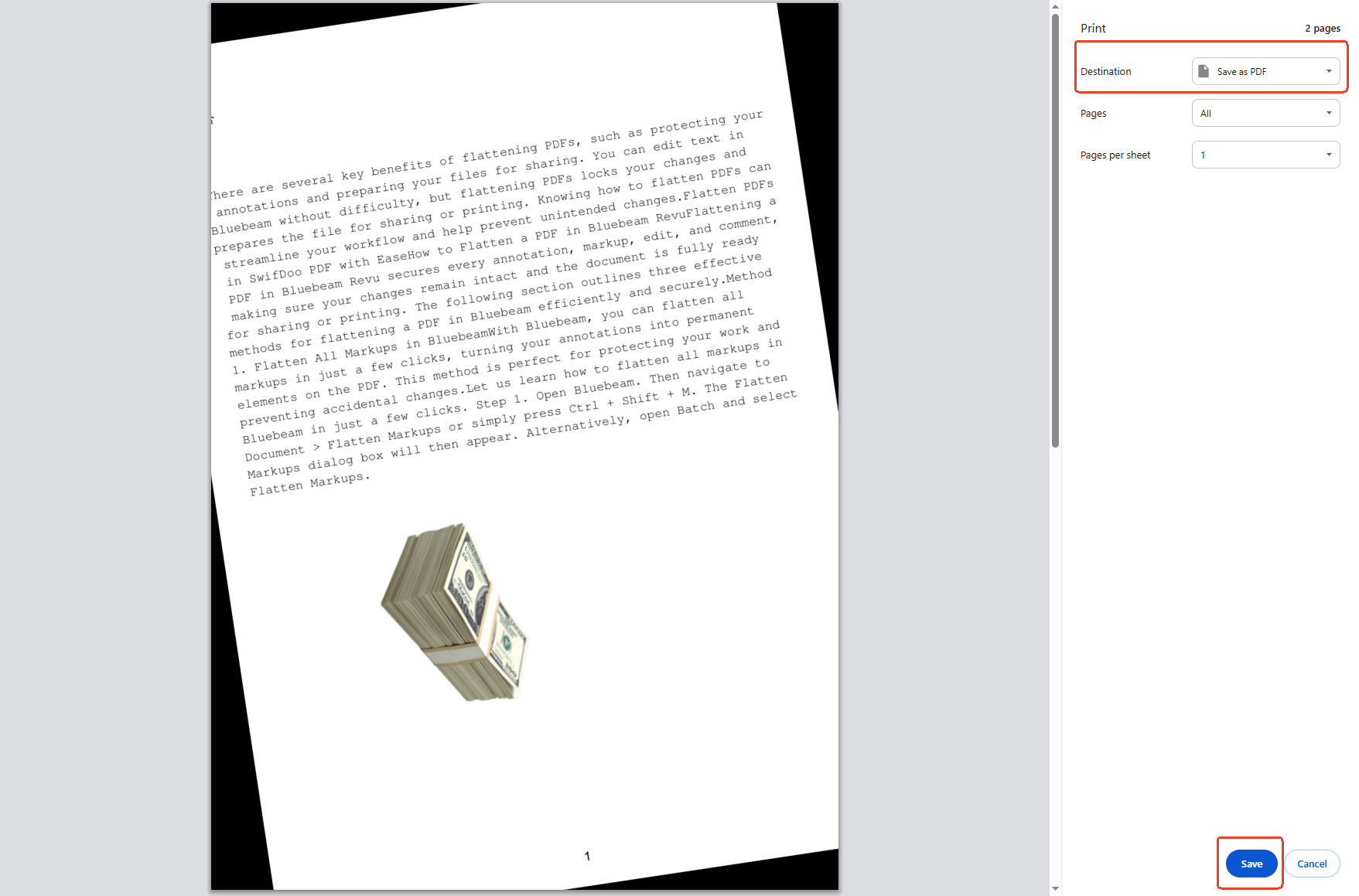 print to pdf with edge