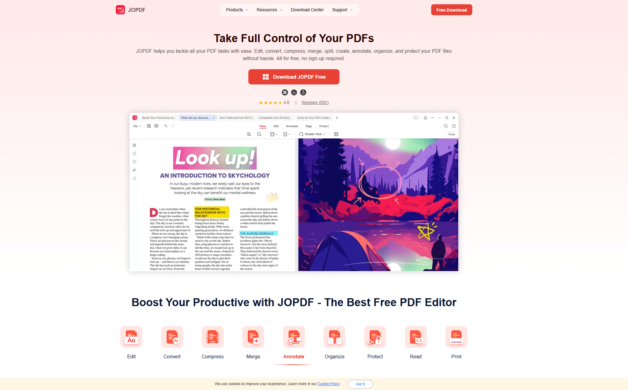 JOPDF free PDF editor