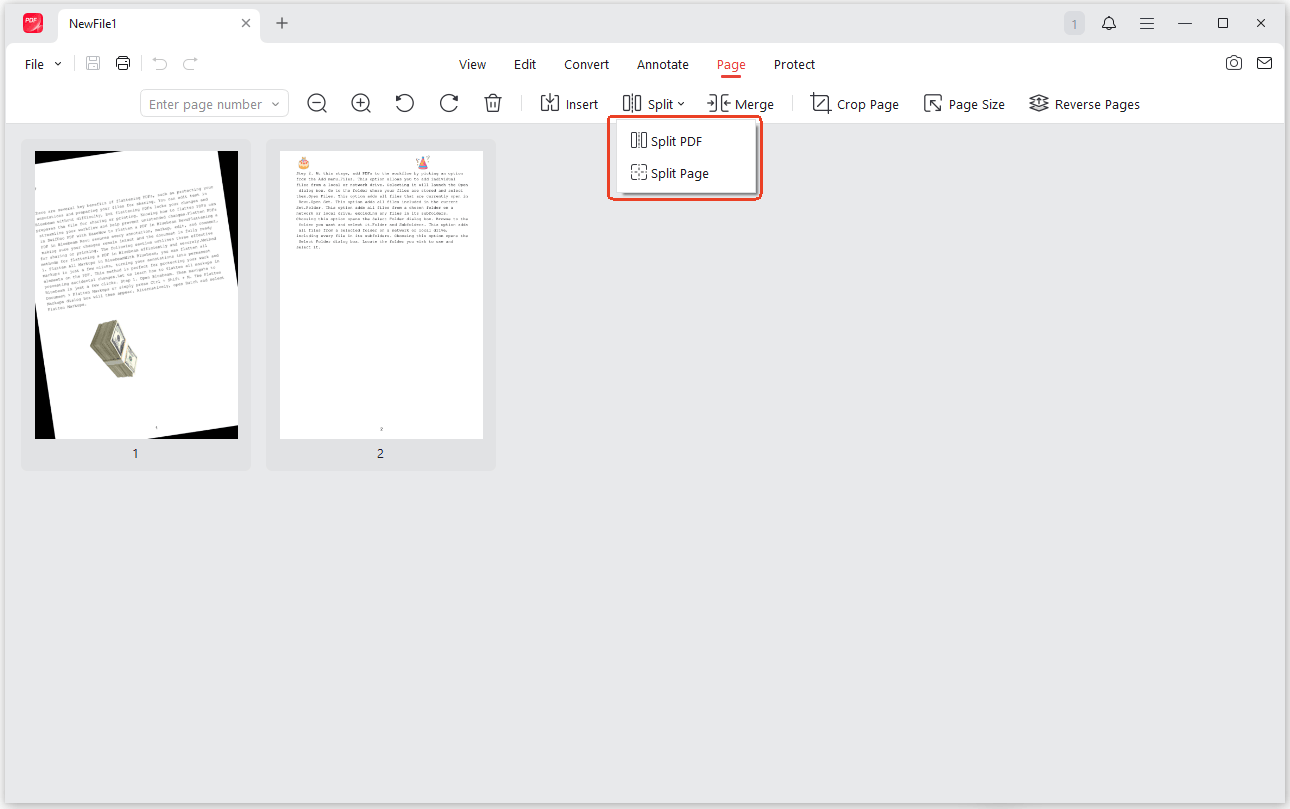 JOPDF split pdf or page