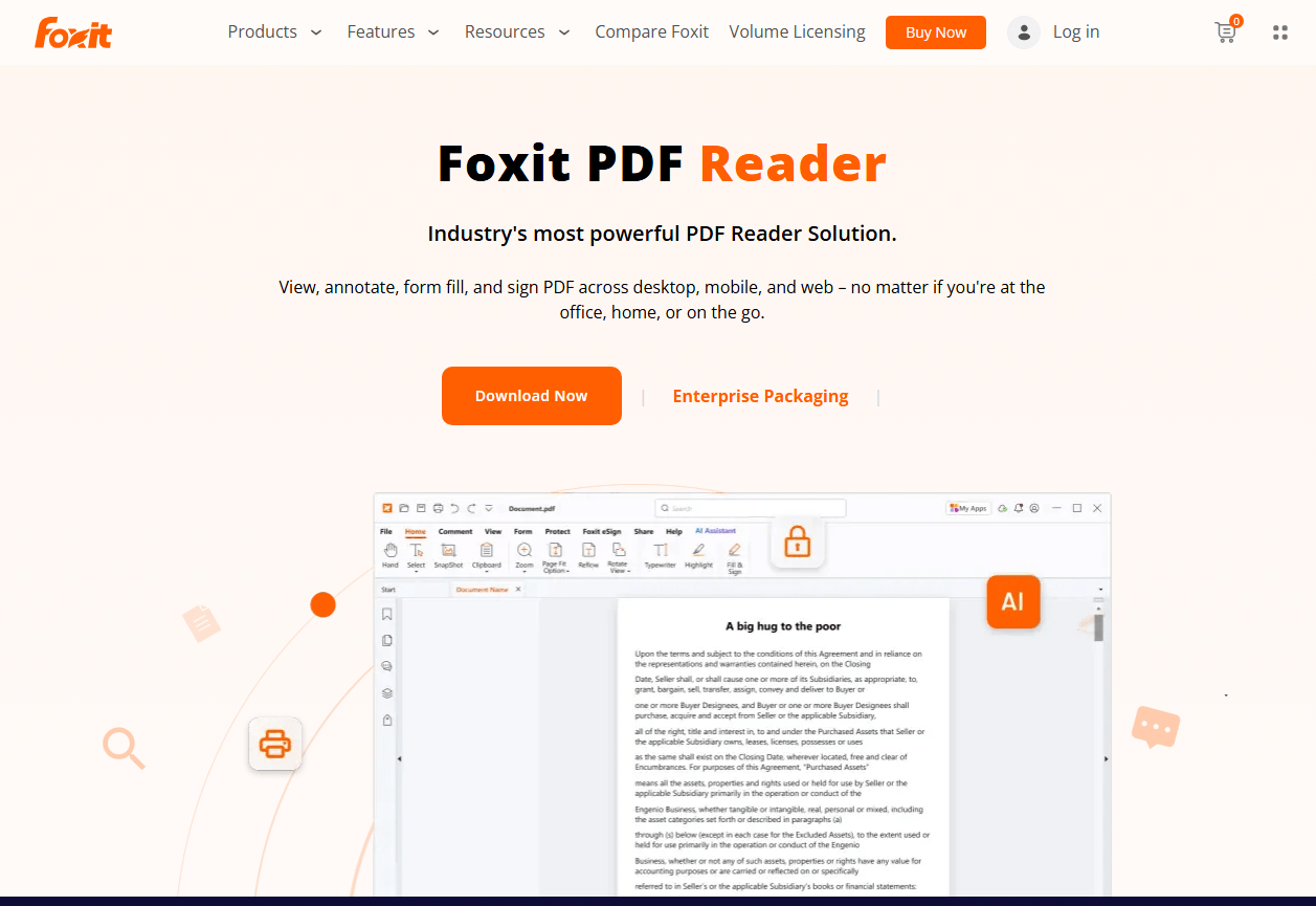 Foxit PDF Reader interface
