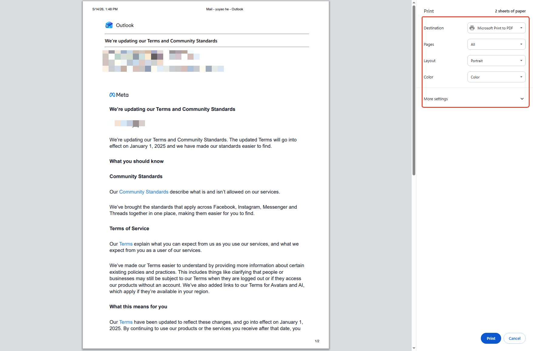  select Microsoft Print to PDF