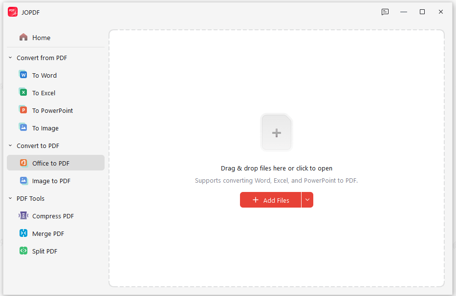 JOPDF interface