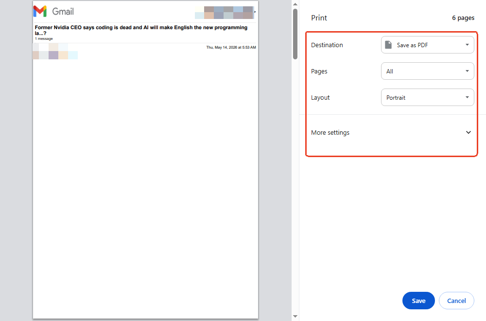 select Save as PDF