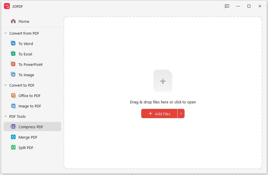 JOPDF's batch compression tool