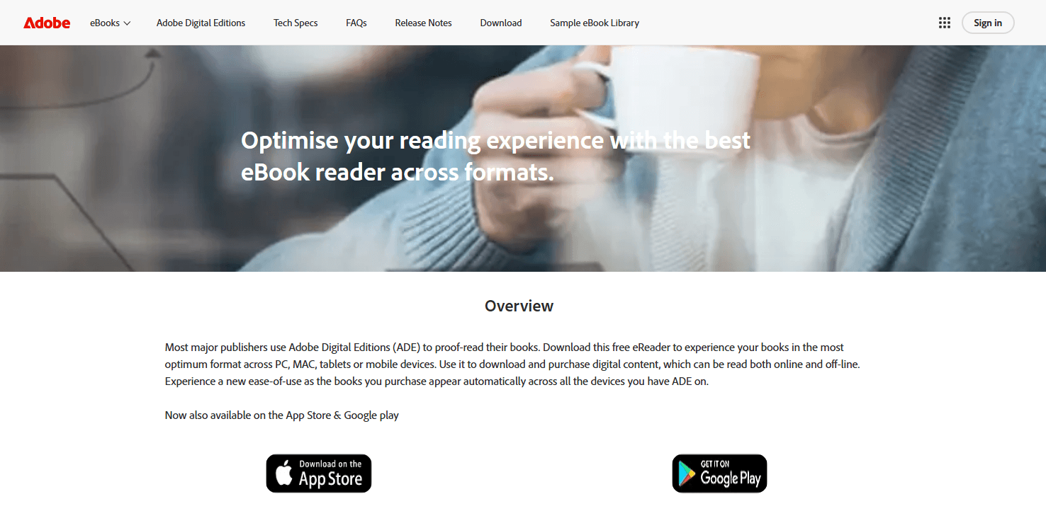 Adobe Digital Editions interface