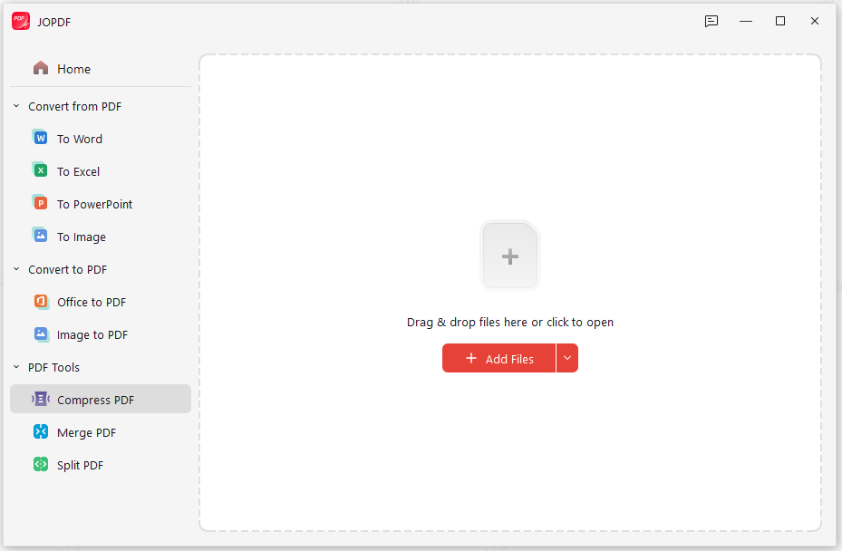 upload PDF to JOPDF file compressor