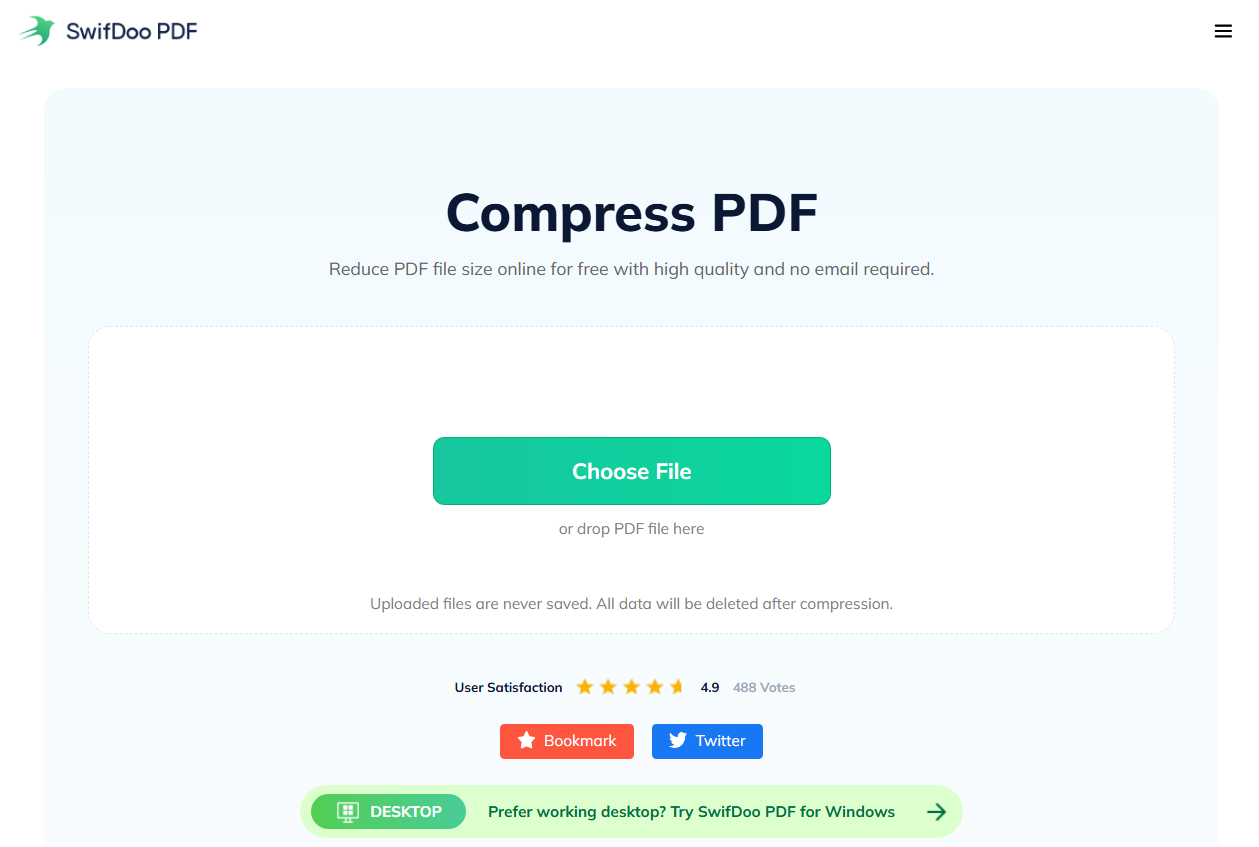 SwifDoo PDF Online PDF Compressor