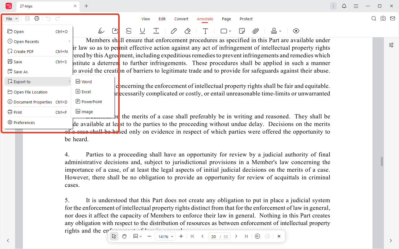 JOPDF export to PDF