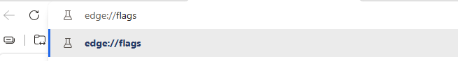 edge://flags search bar