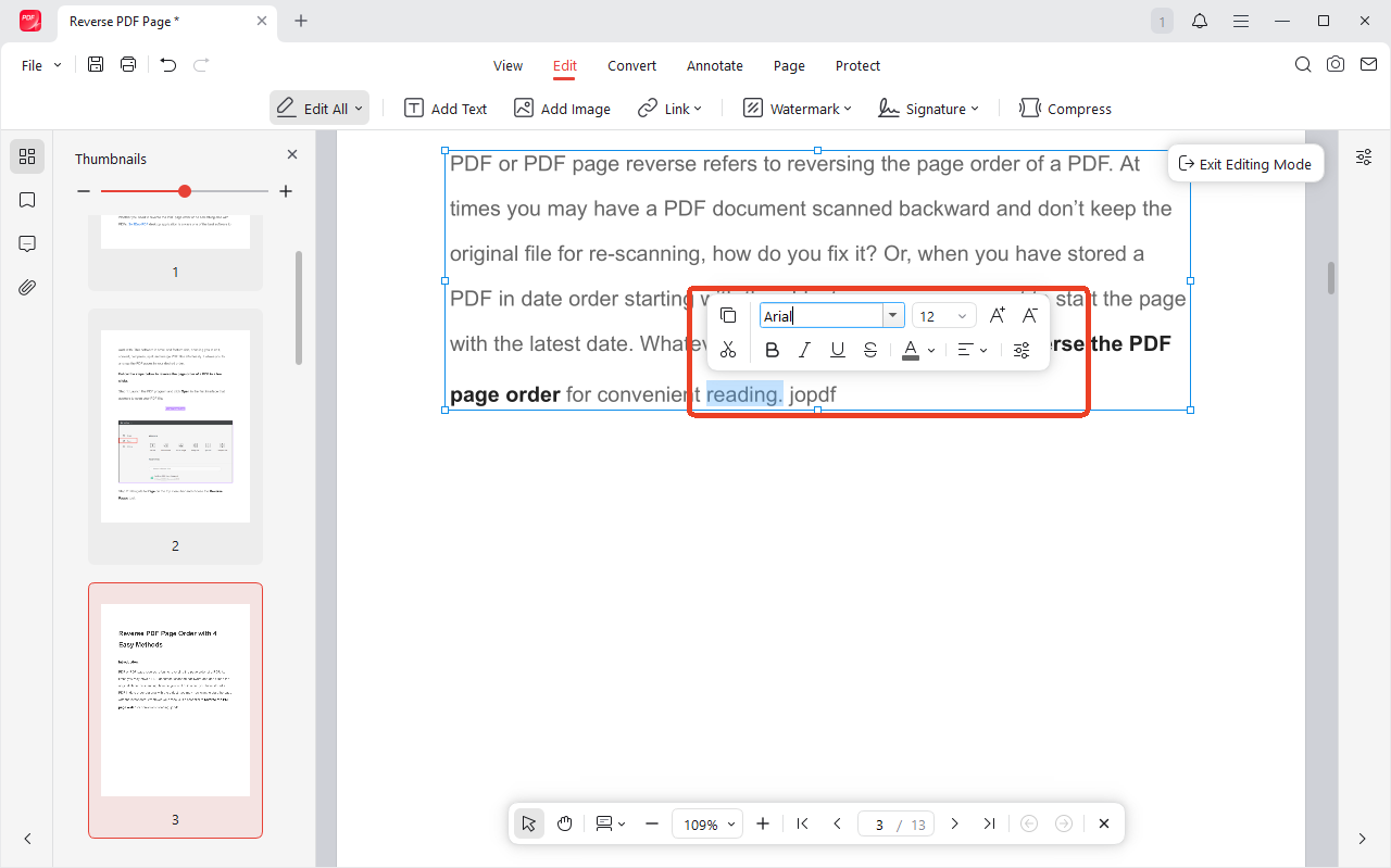 text font editor jopdf