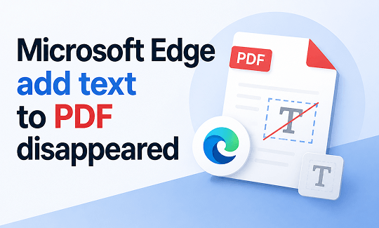 Microsoft Edge Add Text to PDF Disappeared? Here&#8217;s How to Fix It Fast