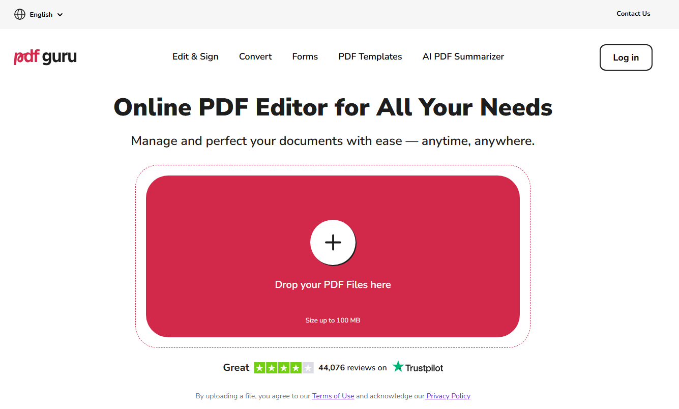PDF Guru interface