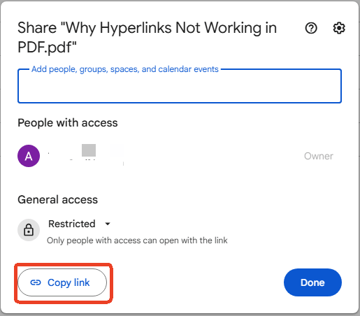 click Copy link