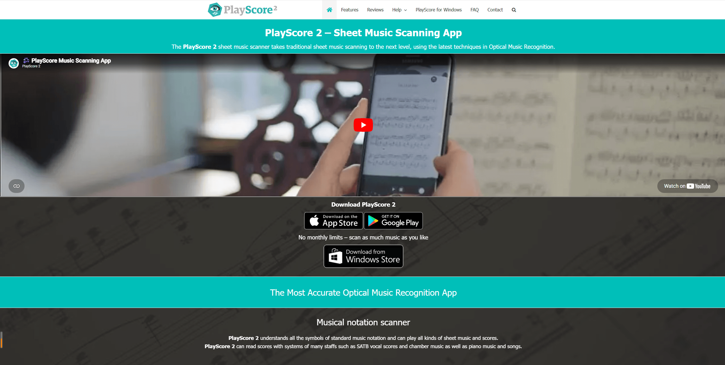 PlayScore 2 sheet music scanner