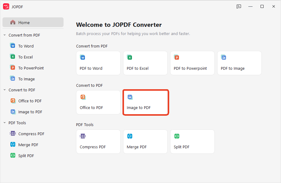 JOPDF Image to PDF converter
