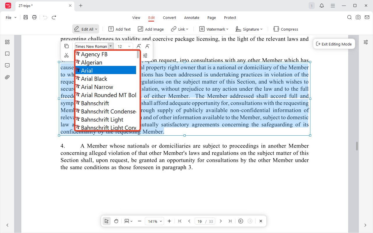 JOPDF font changer