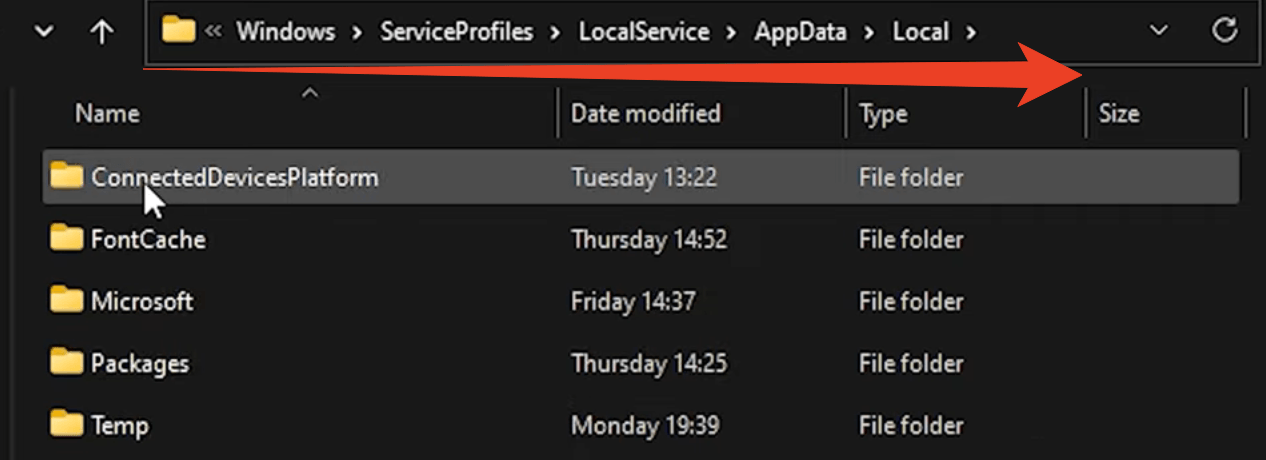 windows local folder