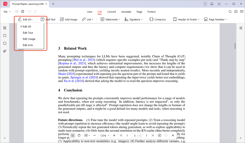 Редагувати існуючий текст у PDF за допомогою JOPDF