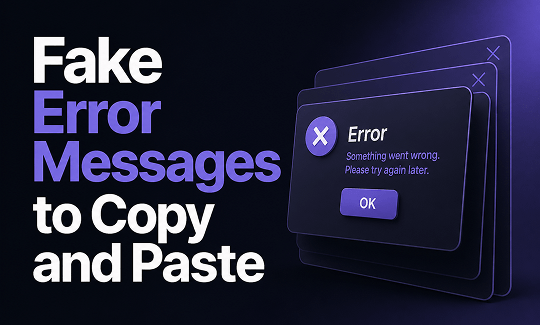 Fake Error Messages to Copy and Paste: Prank Your Friends Safely (2026 Guide)
