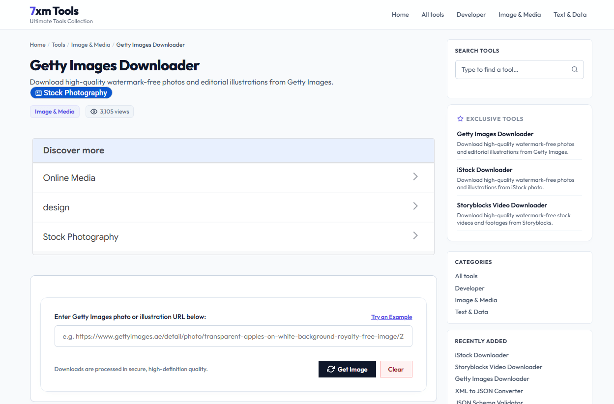 7XM Getty Images & Videos Downloader