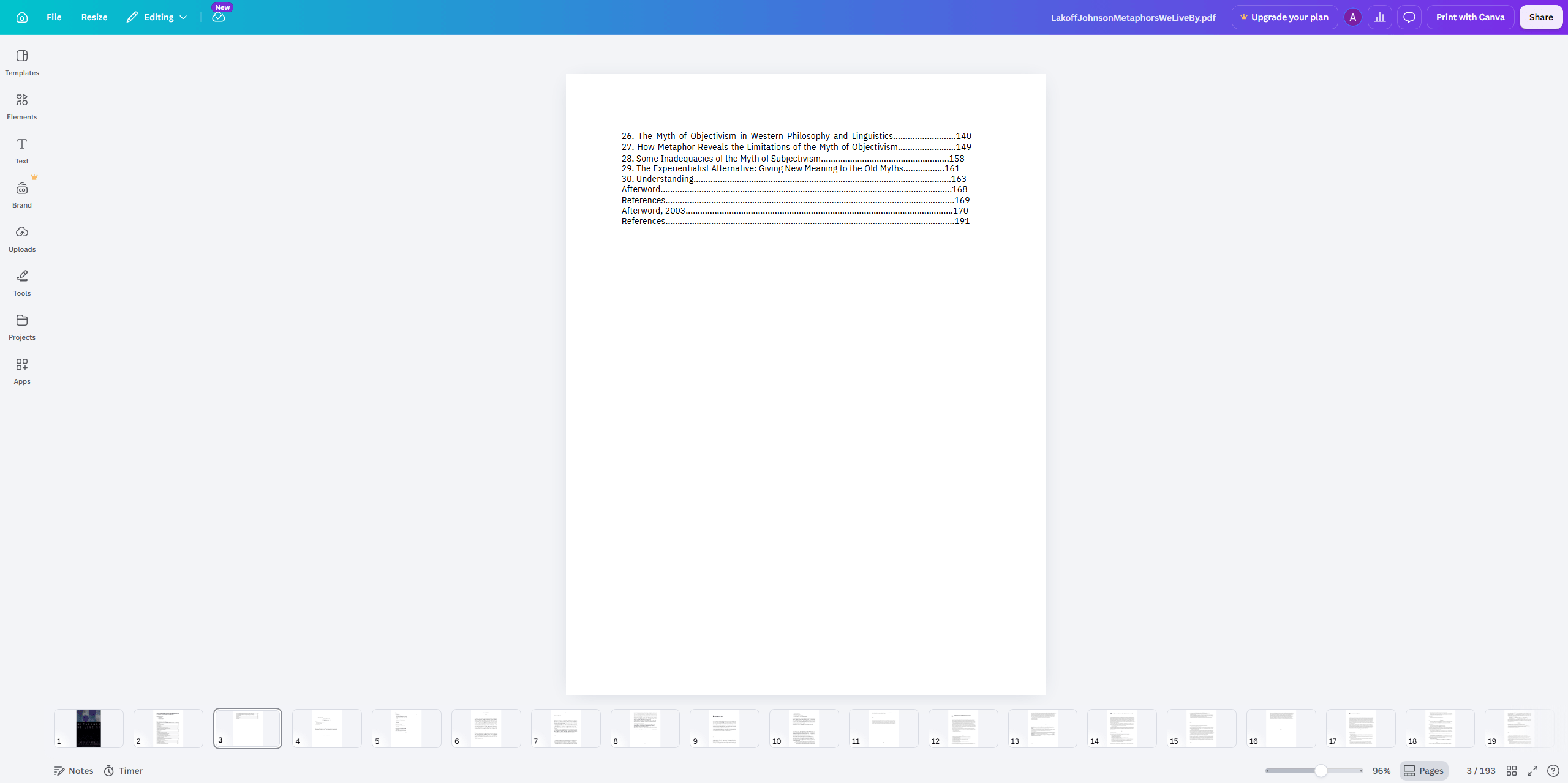 PDF edit canvas