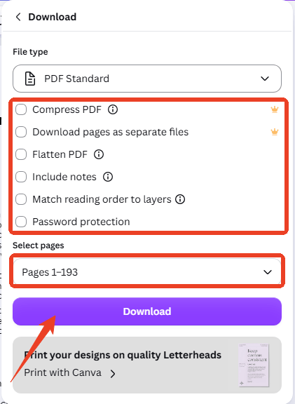 canva pdf download