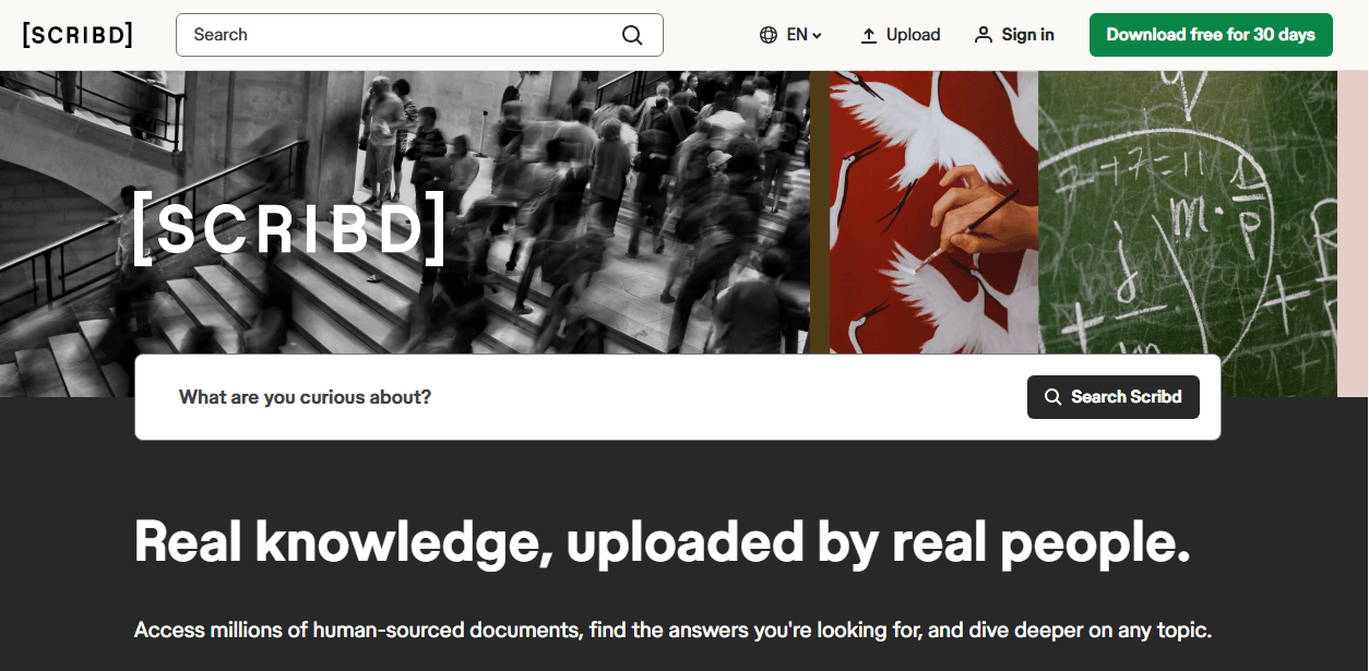 Scribd interface