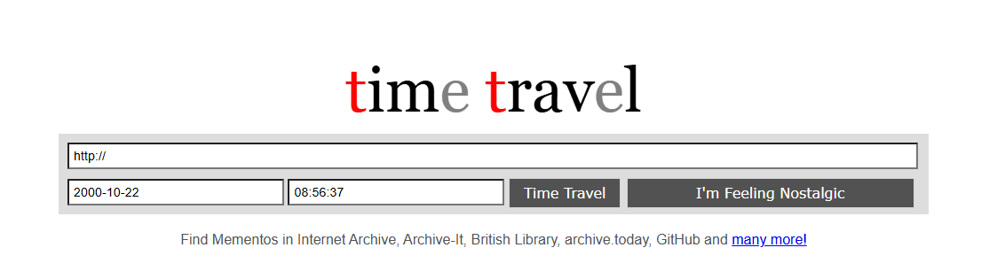 Memento Time Travel