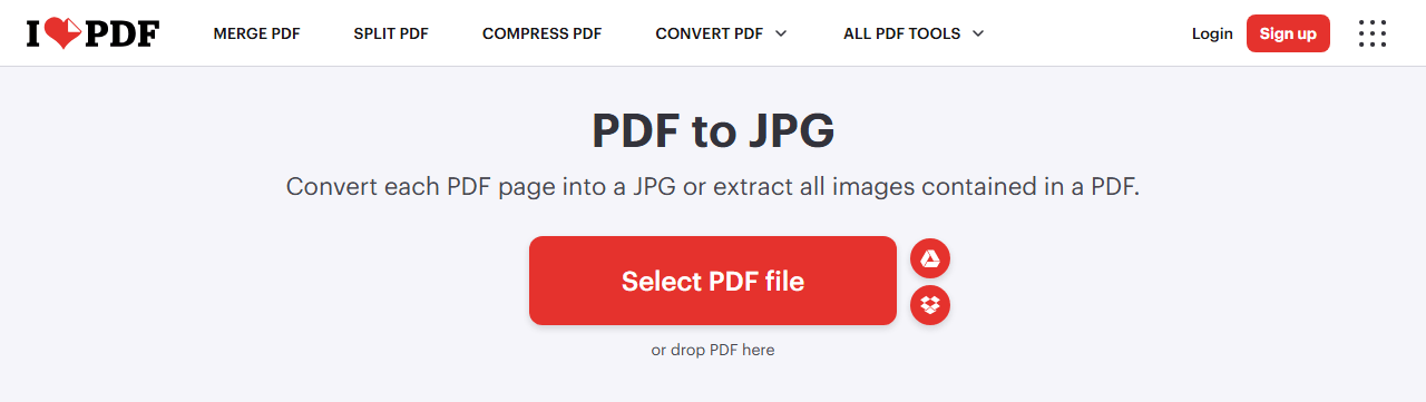 online PDF to JPG converter
