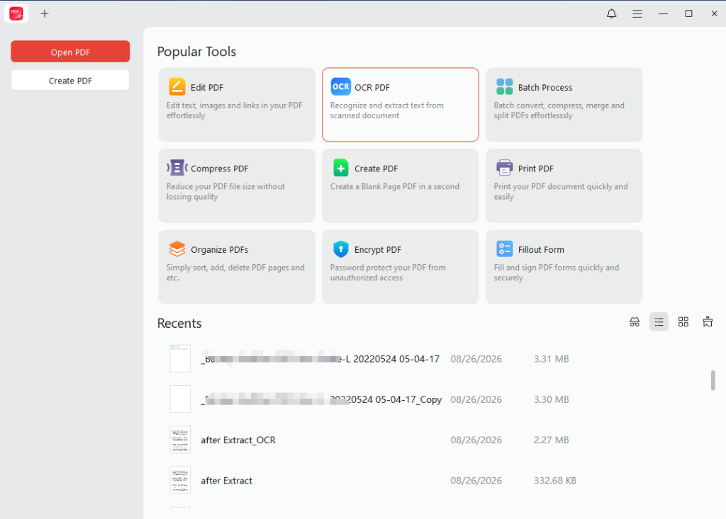 JOPDF interface
