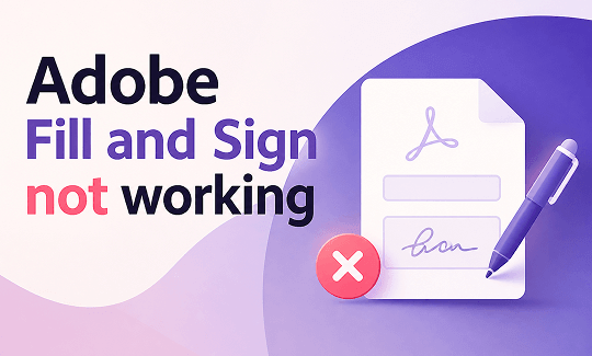 Adobe Fill and Sign Not Working: Causes and Solutions