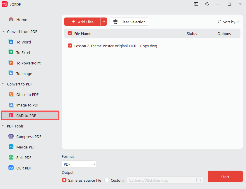 JOPDF cad to pdf
